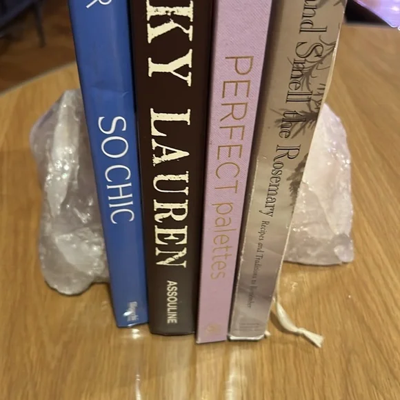 Beautiful Pink Quartz Bookends